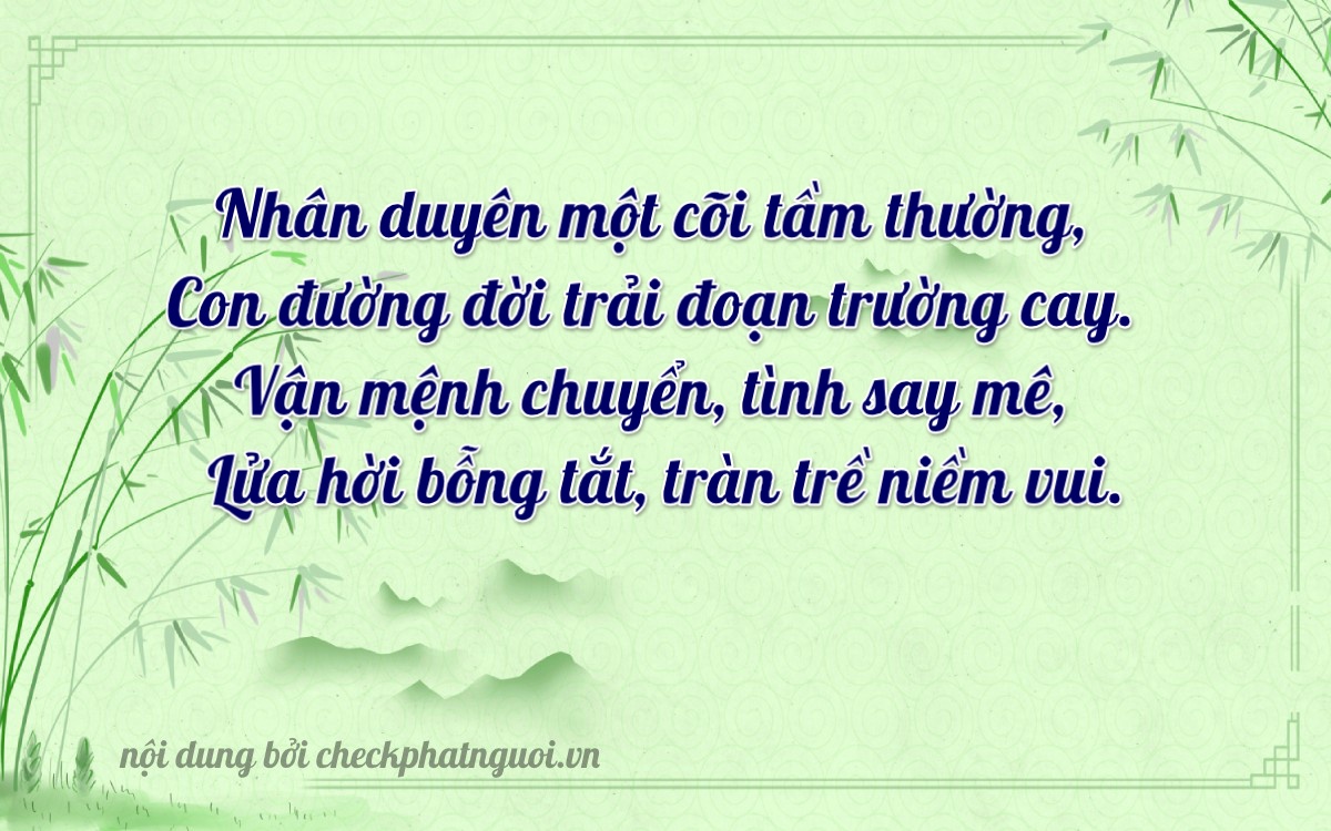 Bài thơ ý nghĩa cho <b>biển số 83S-38057</b> tại website checkphatnguoi.vn