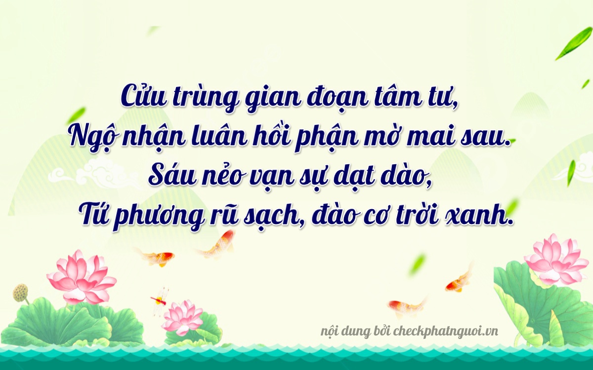 Bài thơ ý nghĩa cho <b>biển số 83T1-00964</b> tại website checkphatnguoi.vn