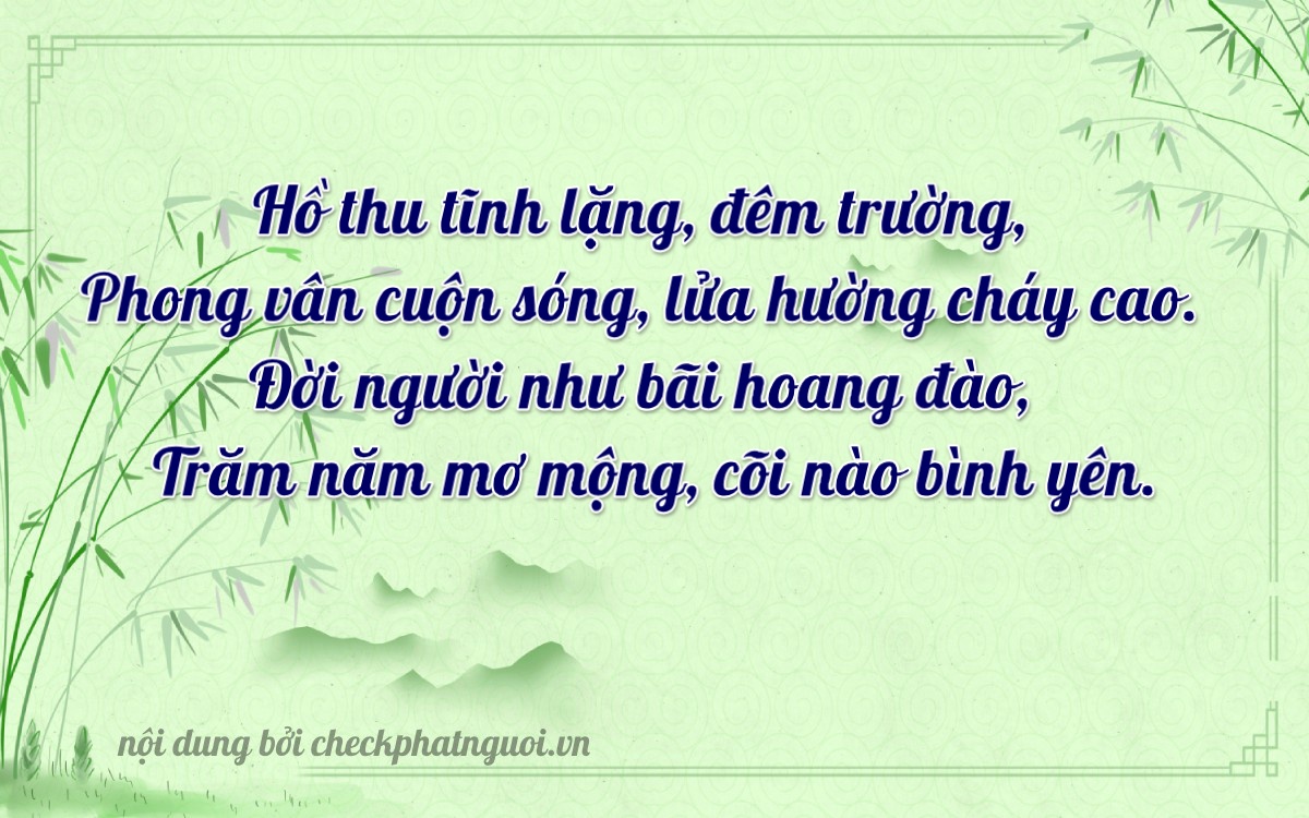 Bài thơ ý nghĩa cho <b>biển số 83T1-08660</b> tại website checkphatnguoi.vn