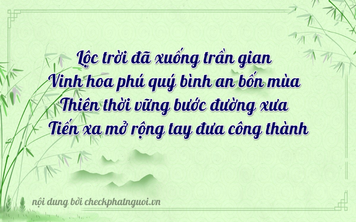 Bài thơ ý nghĩa cho <b>biển số 83TG-06786</b> tại website checkphatnguoi.vn