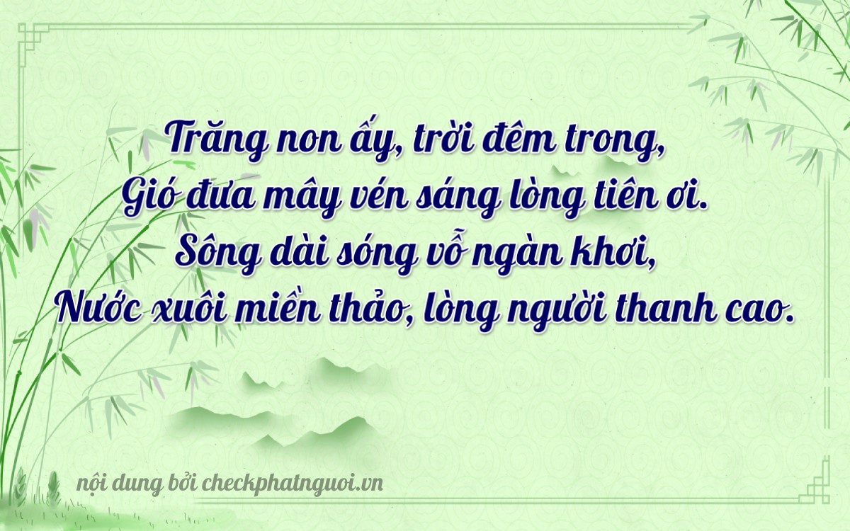 Bài thơ ý nghĩa cho <b>biển số 83V1-24842</b> tại website checkphatnguoi.vn