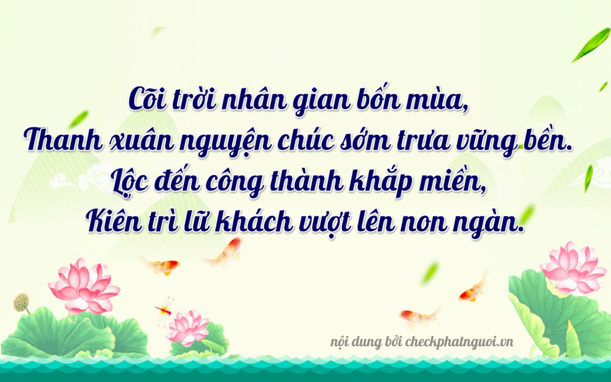 Bài thơ ý nghĩa cho <b>biển số 83VK-04667</b> tại website checkphatnguoi.vn