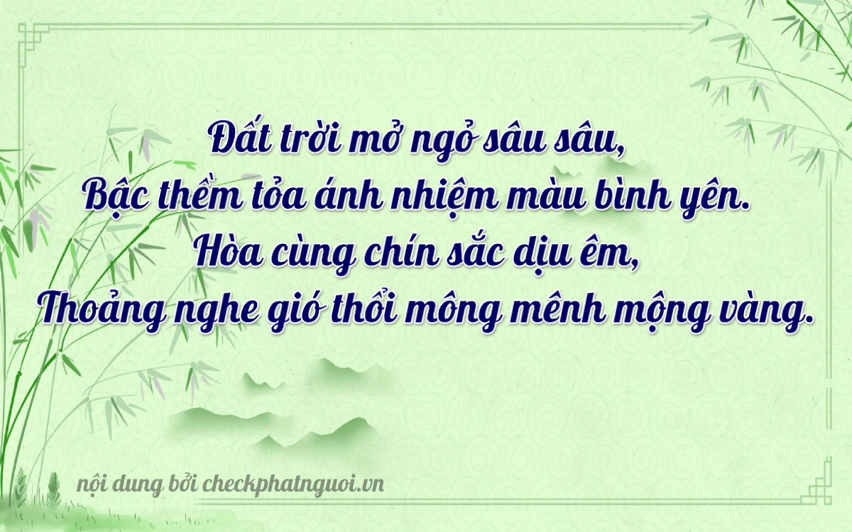 Bài thơ ý nghĩa cho <b>biển số 83X1-05322</b> tại website checkphatnguoi.vn