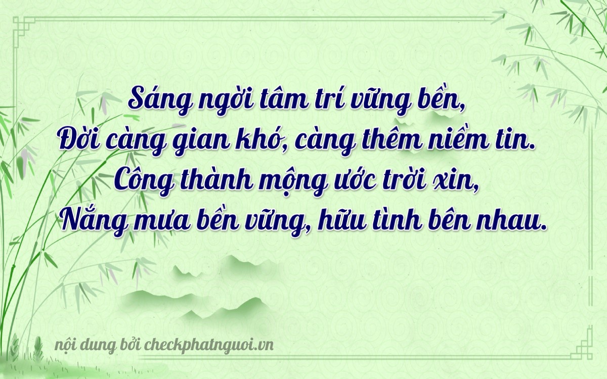 Bài thơ ý nghĩa cho <b>biển số 83X1-06086</b> tại website checkphatnguoi.vn