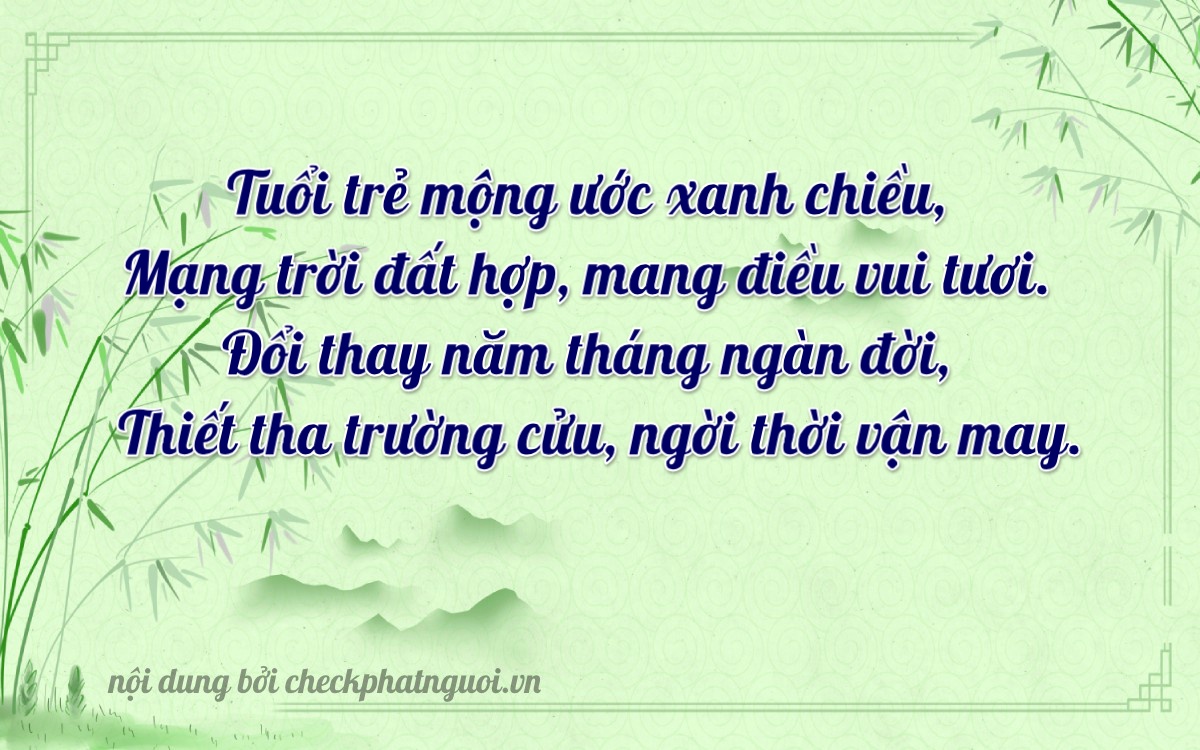 Bài thơ ý nghĩa cho <b>biển số 83X1-10648</b> tại website checkphatnguoi.vn