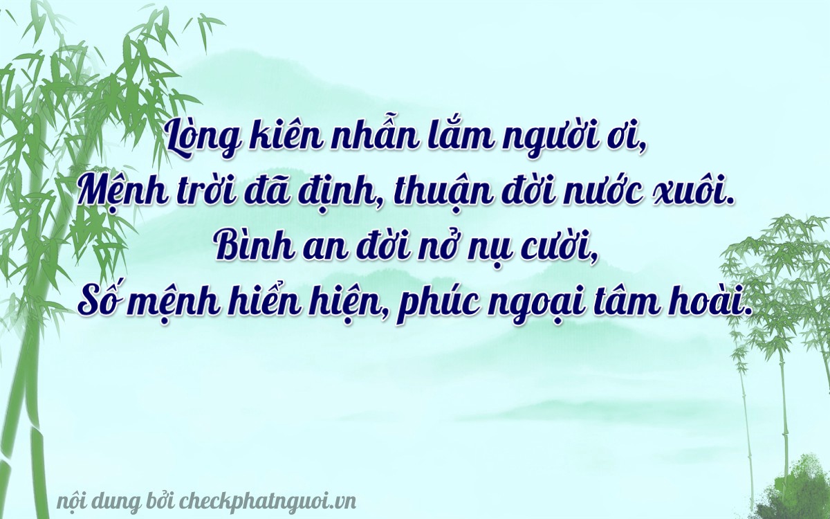 Bài thơ ý nghĩa cho <b>biển số 83XL-02892</b> tại website checkphatnguoi.vn