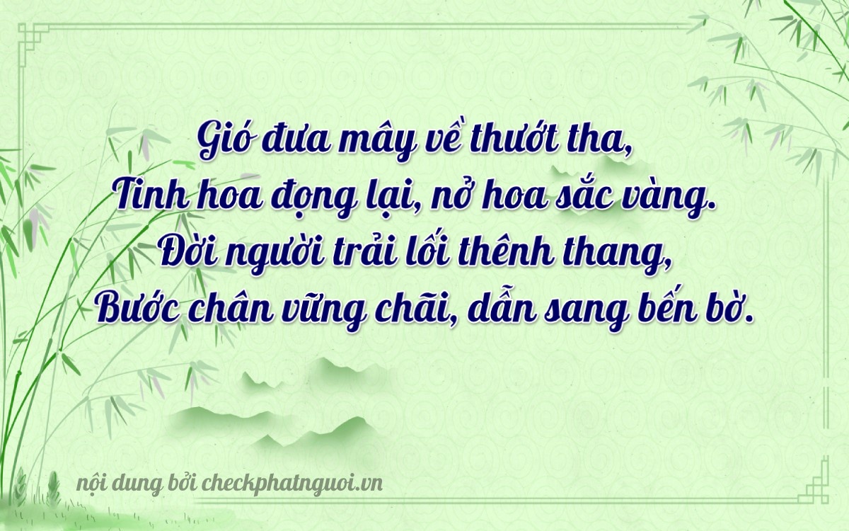 Bài thơ ý nghĩa cho <b>biển số 83XL-03774</b> tại website checkphatnguoi.vn