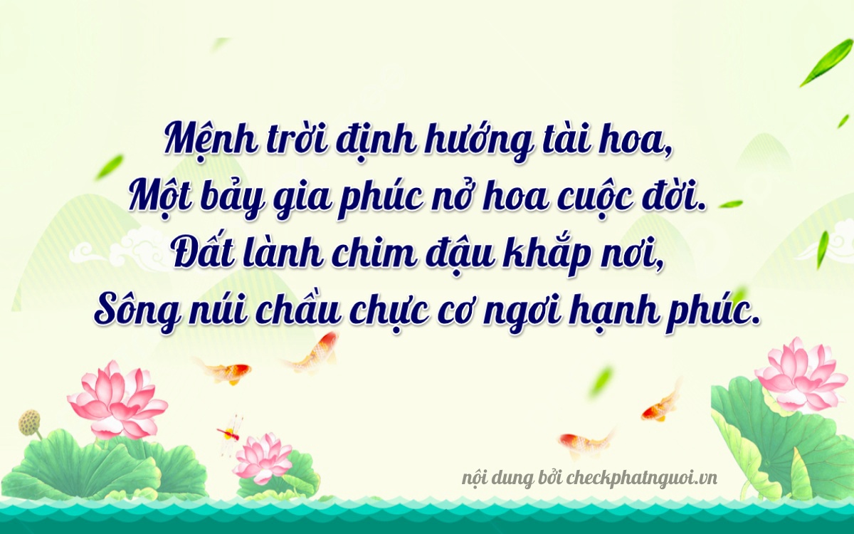 Bài thơ ý nghĩa cho <b>biển số 83XL-11407</b> tại website checkphatnguoi.vn
