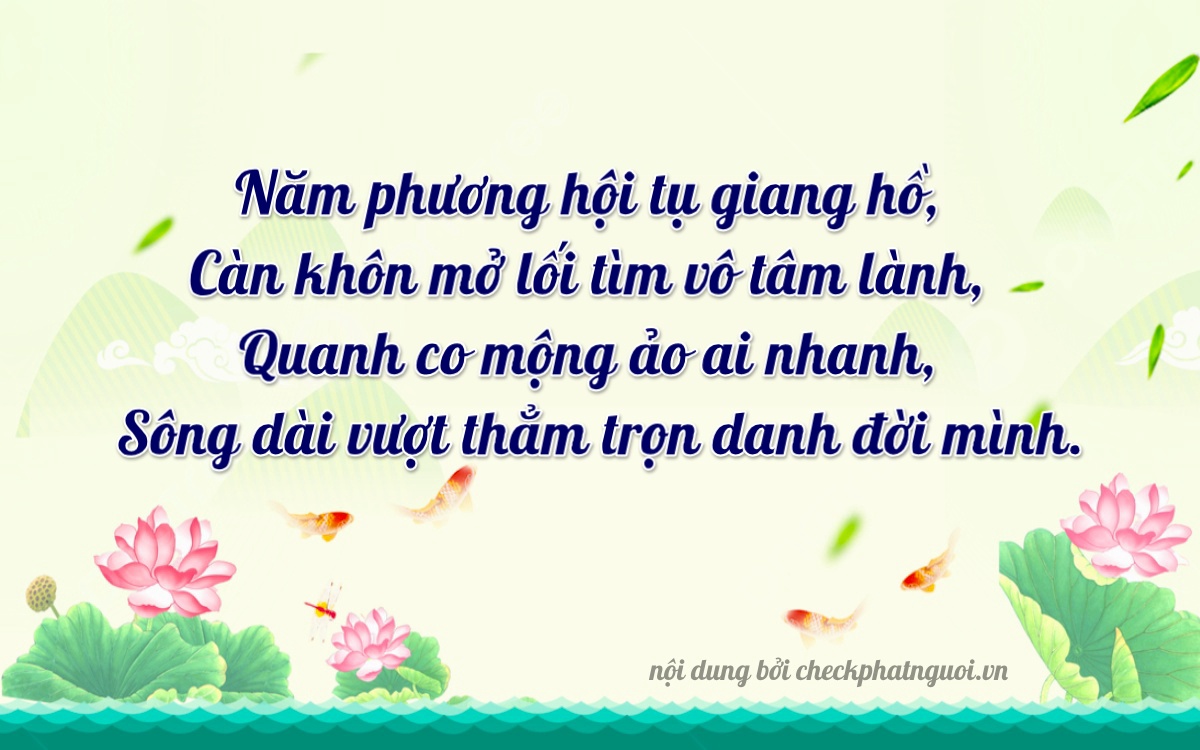 Bài thơ ý nghĩa cho <b>biển số 83Y1-05188</b> tại website checkphatnguoi.vn