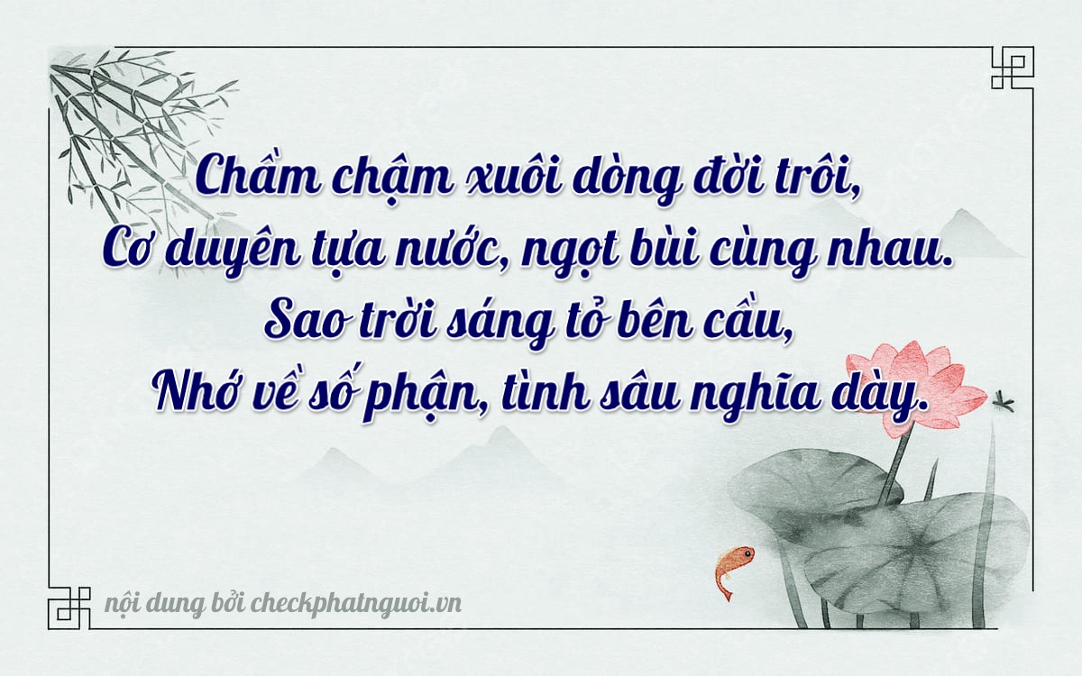 Bài thơ ý nghĩa cho <b>biển số 83Y1-13552</b> tại website checkphatnguoi.vn