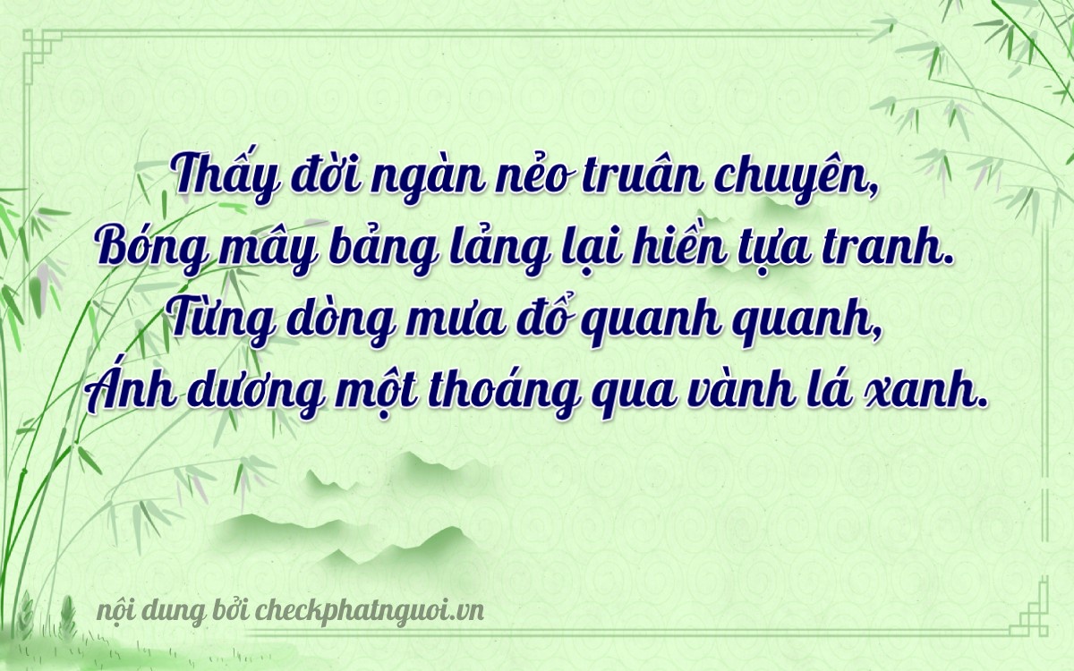 Bài thơ ý nghĩa cho <b>biển số 83Y1-18089</b> tại website checkphatnguoi.vn