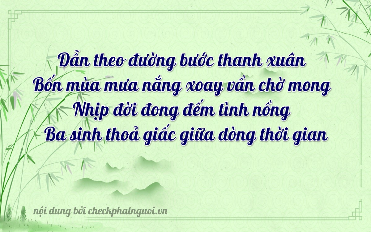 Bài thơ ý nghĩa cho <b>biển số 83ZY-04233</b> tại website checkphatnguoi.vn