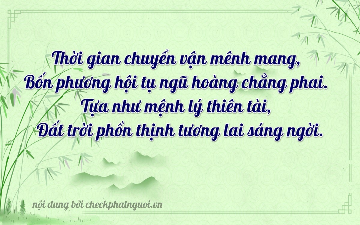 Bài thơ ý nghĩa cho <b>biển số 84751</b> tại website checkphatnguoi.vn