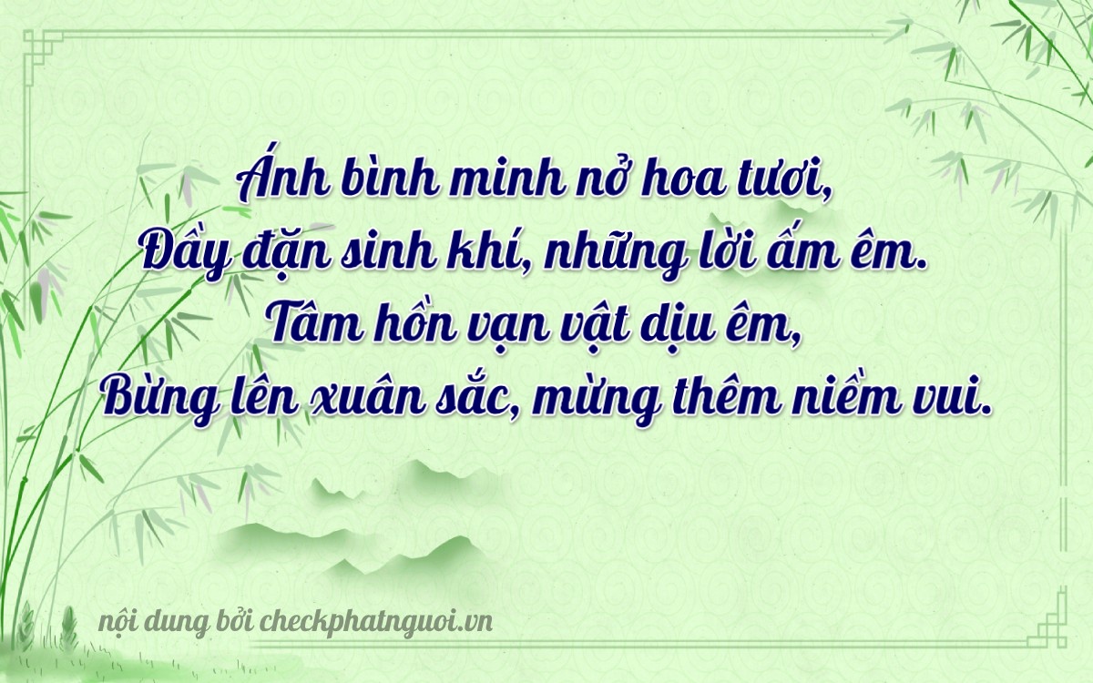 Bài thơ ý nghĩa cho <b>biển số 84A-00073</b> tại website checkphatnguoi.vn