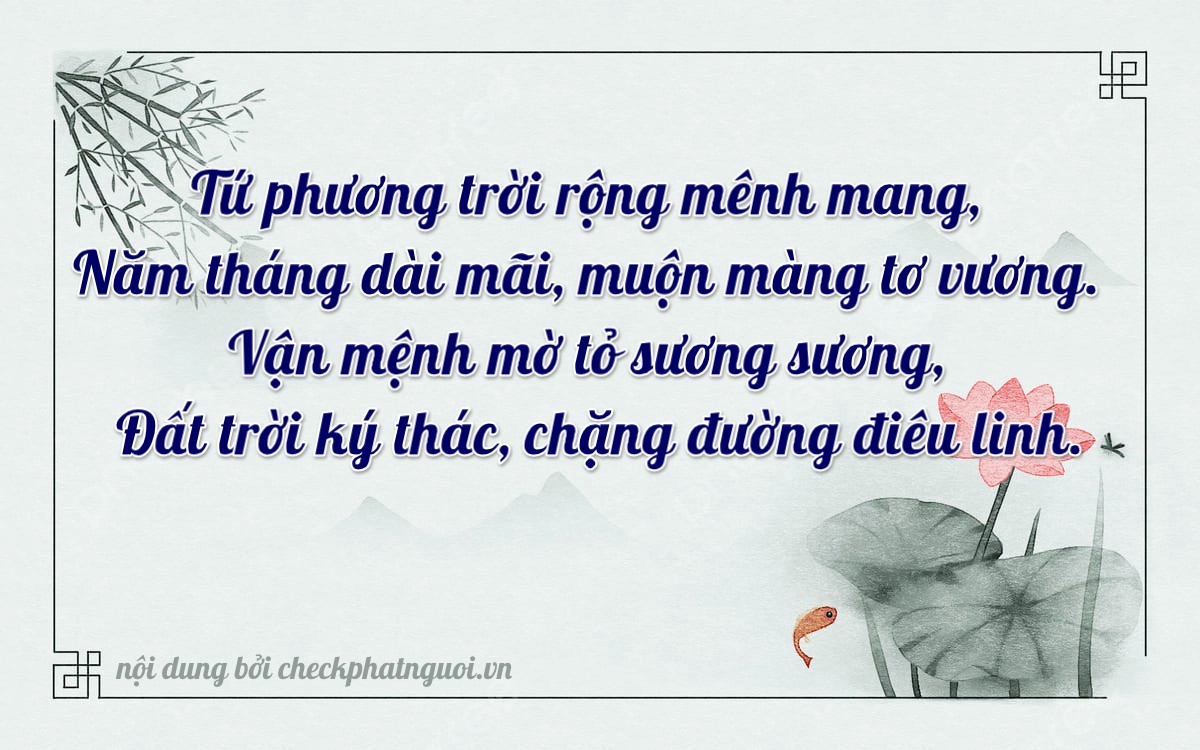 Bài thơ ý nghĩa cho <b>biển số 84A-05182</b> tại website checkphatnguoi.vn