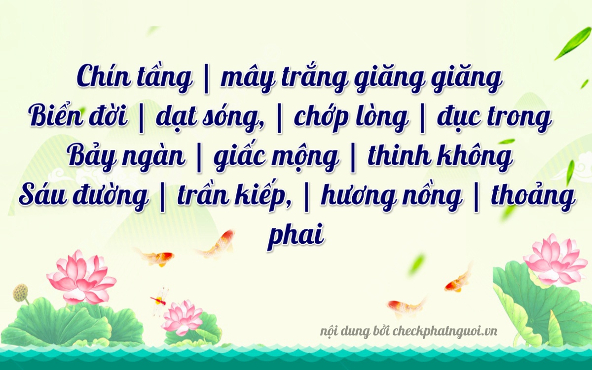 Bài thơ ý nghĩa cho <b>biển số 84A-09376</b> tại website checkphatnguoi.vn