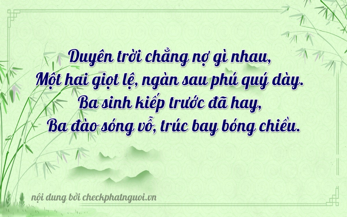 Bài thơ ý nghĩa cho <b>biển số 84A-11123</b> tại website checkphatnguoi.vn