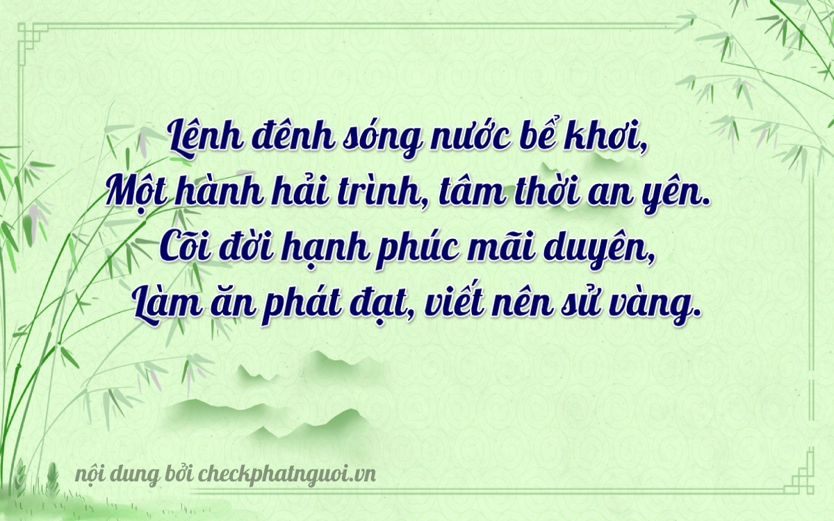 Bài thơ ý nghĩa cho <b>biển số 84A-11497</b> tại website checkphatnguoi.vn