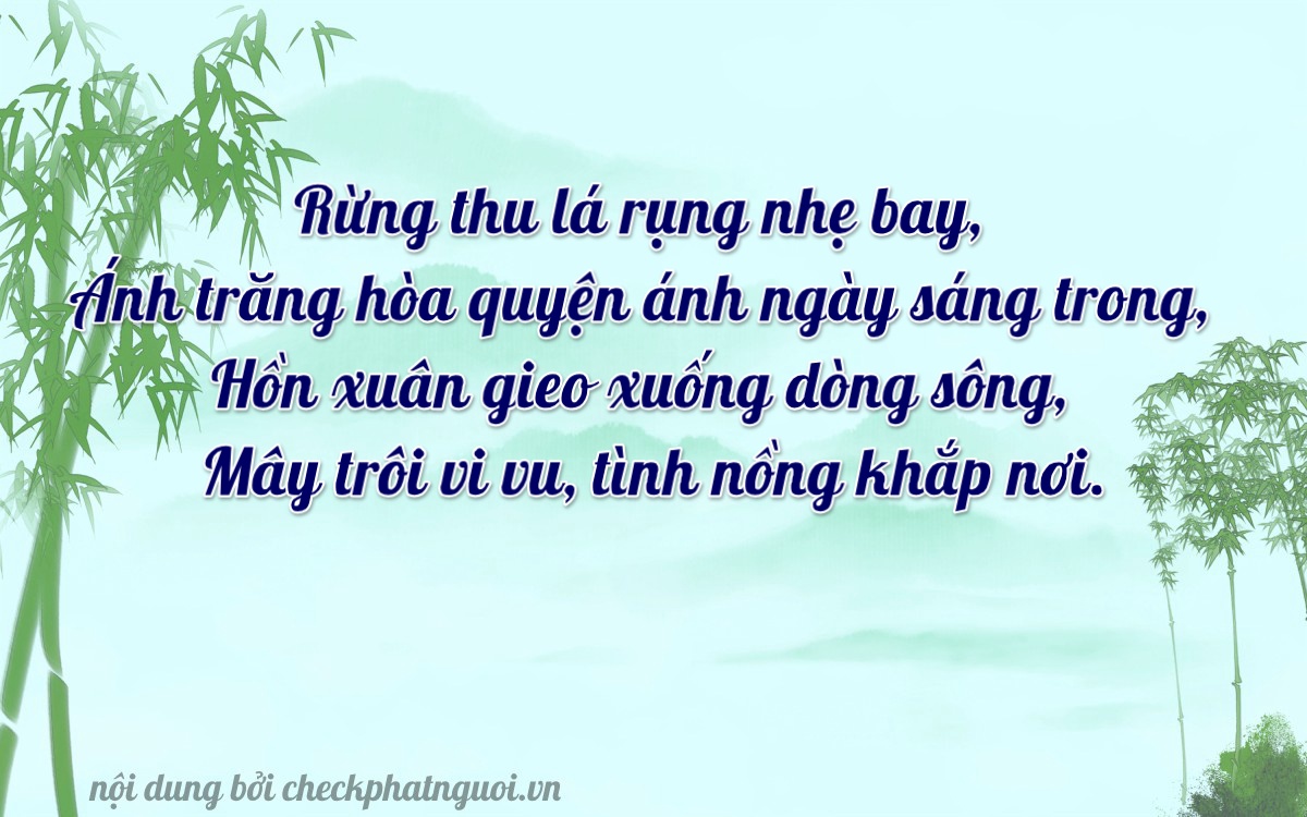 Bài thơ ý nghĩa cho <b>biển số 84A-11822</b> tại website checkphatnguoi.vn