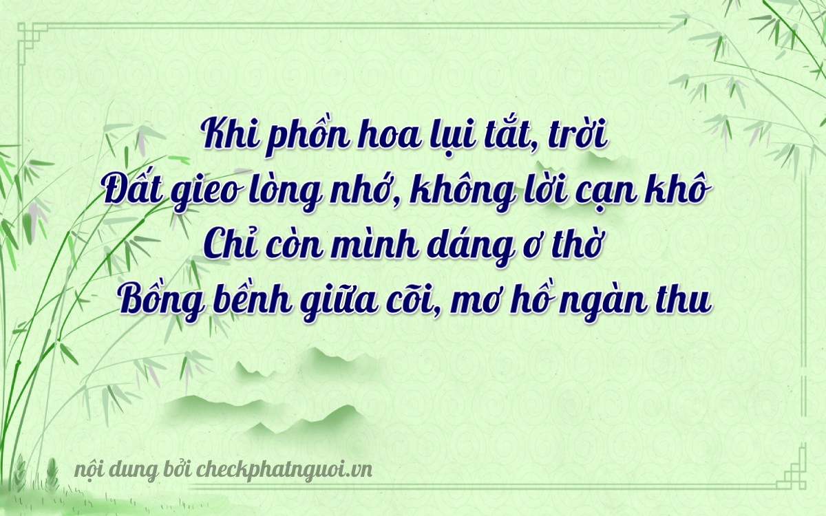 Bài thơ ý nghĩa cho <b>biển số 84A-12505</b> tại website checkphatnguoi.vn