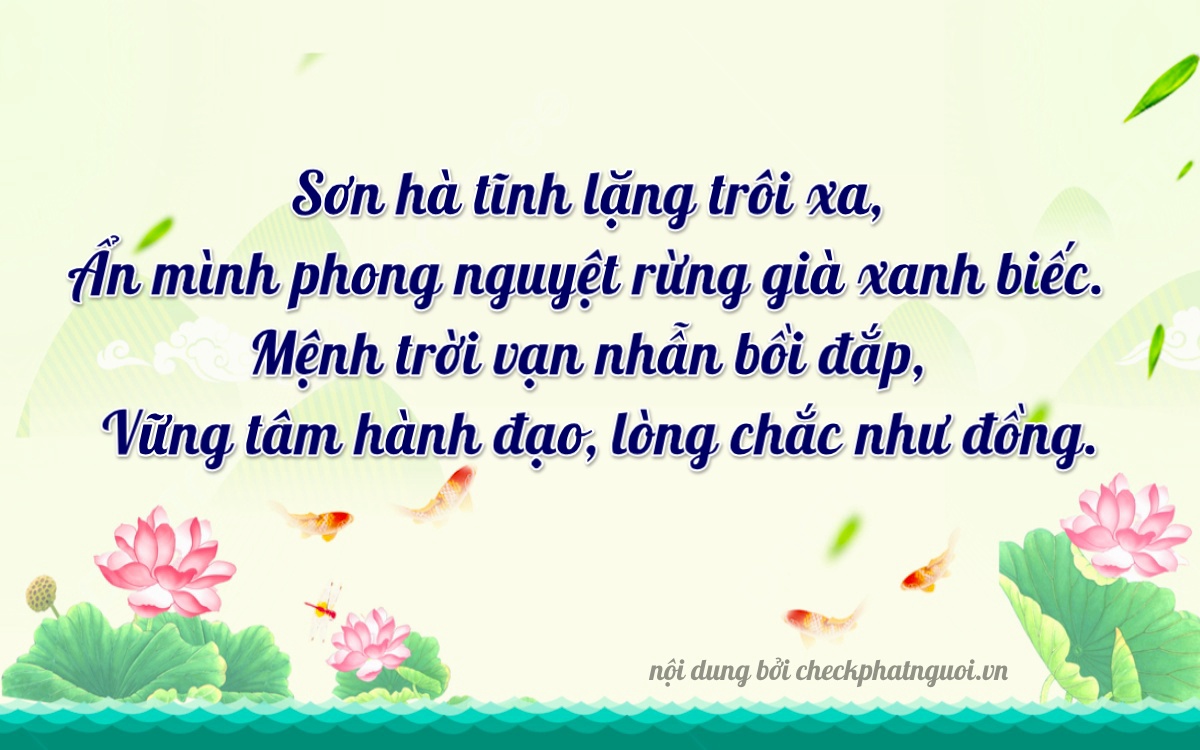 Bài thơ ý nghĩa cho <b>biển số 84A-24575</b> tại website checkphatnguoi.vn