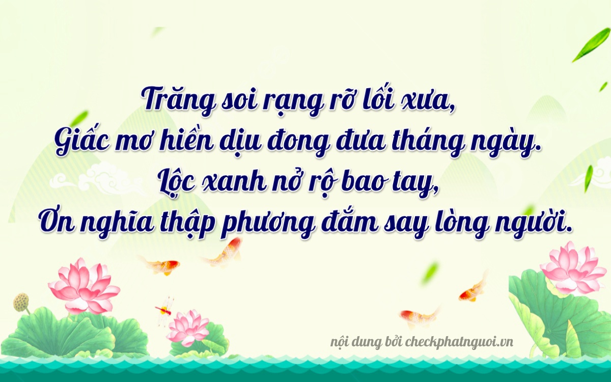 Bài thơ ý nghĩa cho <b>biển số 84AA-10126</b> tại website checkphatnguoi.vn