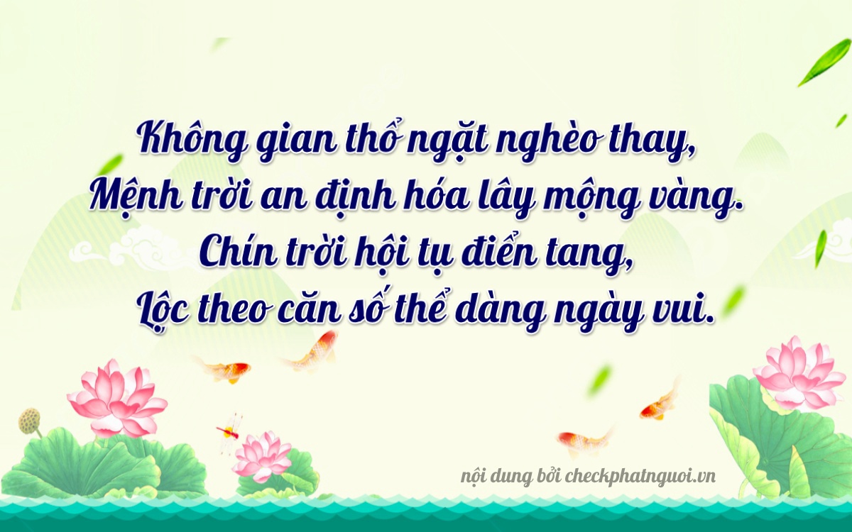 Bài thơ ý nghĩa cho <b>biển số 84AC-08617</b> tại website checkphatnguoi.vn