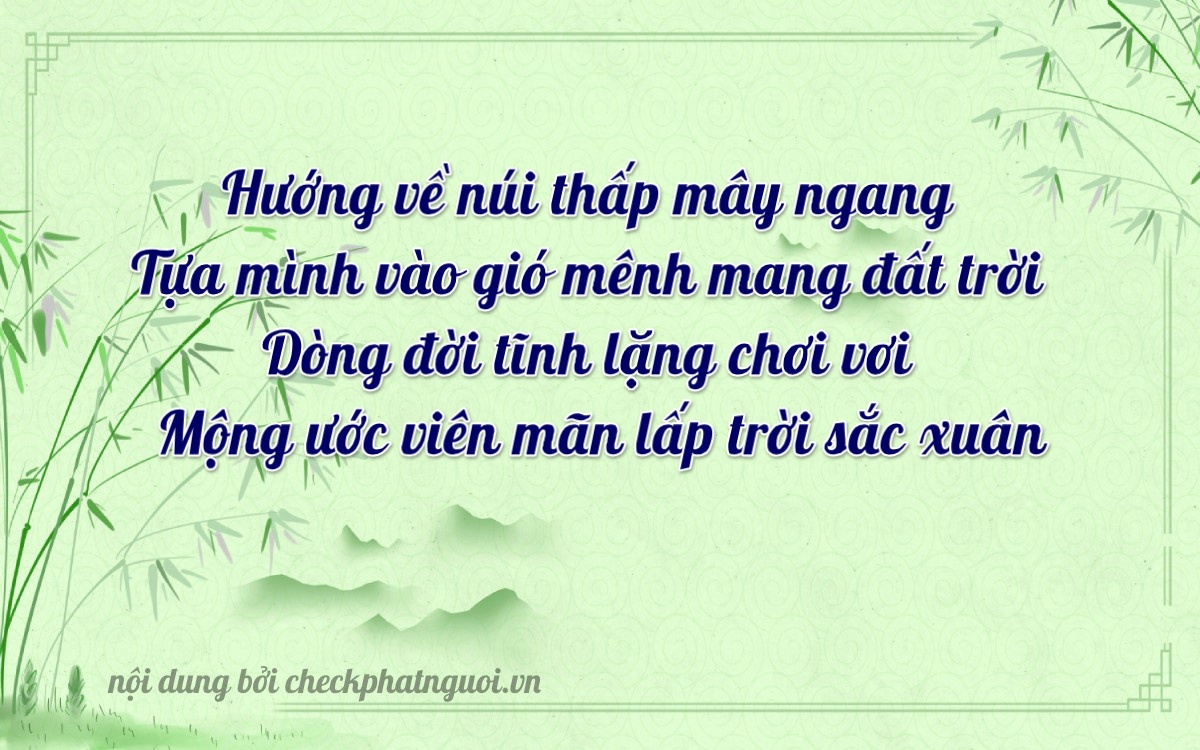 Bài thơ ý nghĩa cho <b>biển số 84AE-03610</b> tại website checkphatnguoi.vn