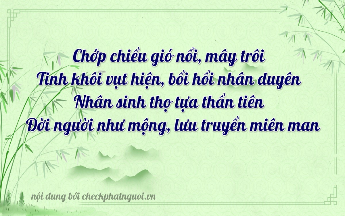 Bài thơ ý nghĩa cho <b>biển số 84AF-02174</b> tại website checkphatnguoi.vn