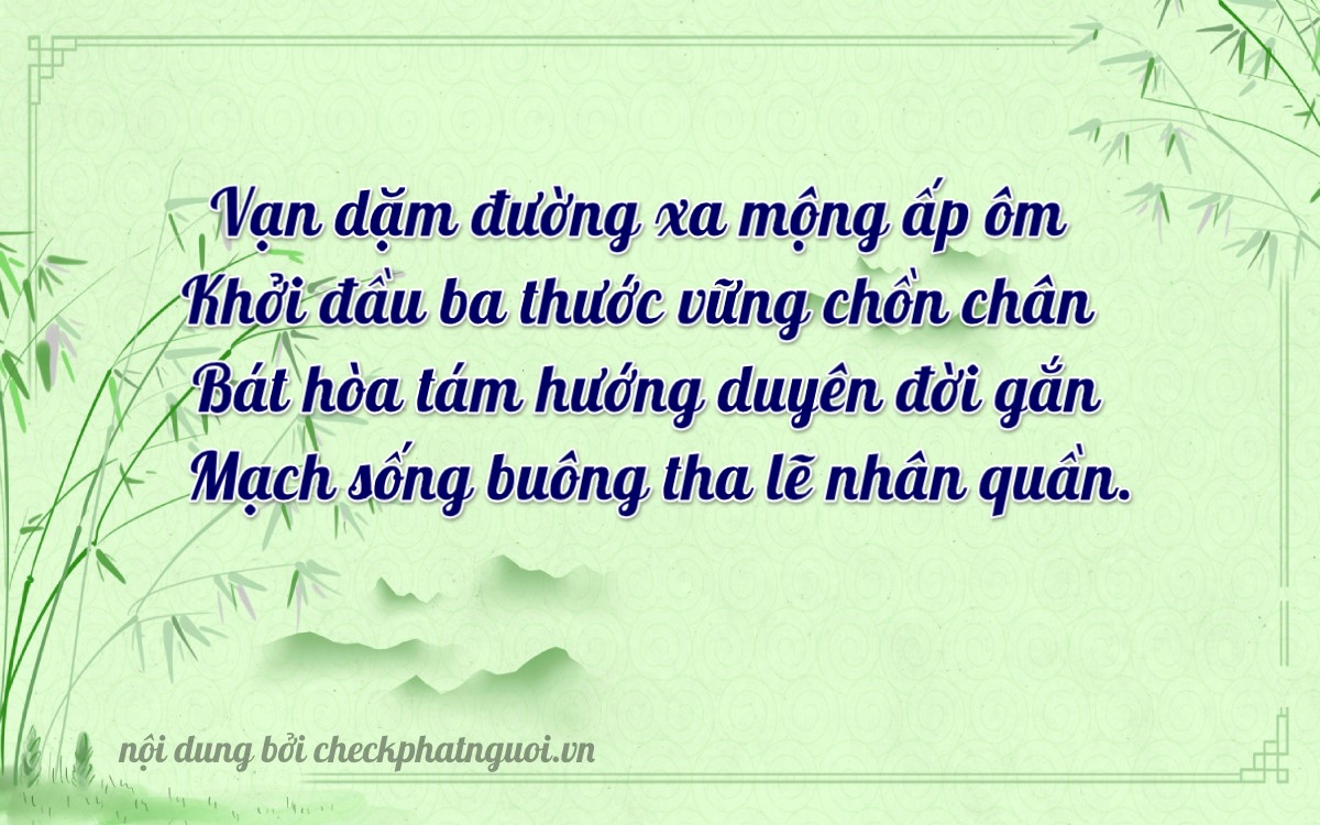 Bài thơ ý nghĩa cho <b>biển số 84AF-03851</b> tại website checkphatnguoi.vn