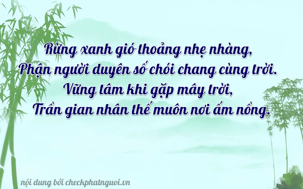 Bài thơ ý nghĩa cho <b>biển số 84AF-10797</b> tại website checkphatnguoi.vn