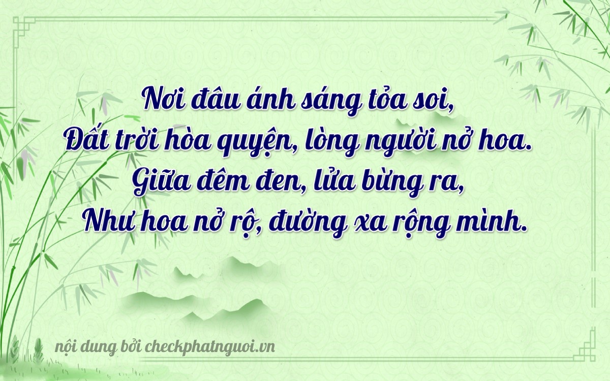 Bài thơ ý nghĩa cho <b>biển số 84AH-07987</b> tại website checkphatnguoi.vn