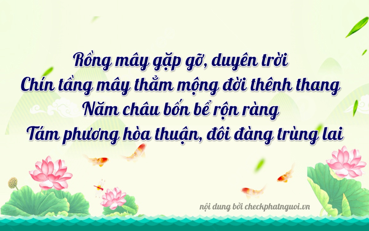 Bài thơ ý nghĩa cho <b>biển số 84AK-03598</b> tại website checkphatnguoi.vn