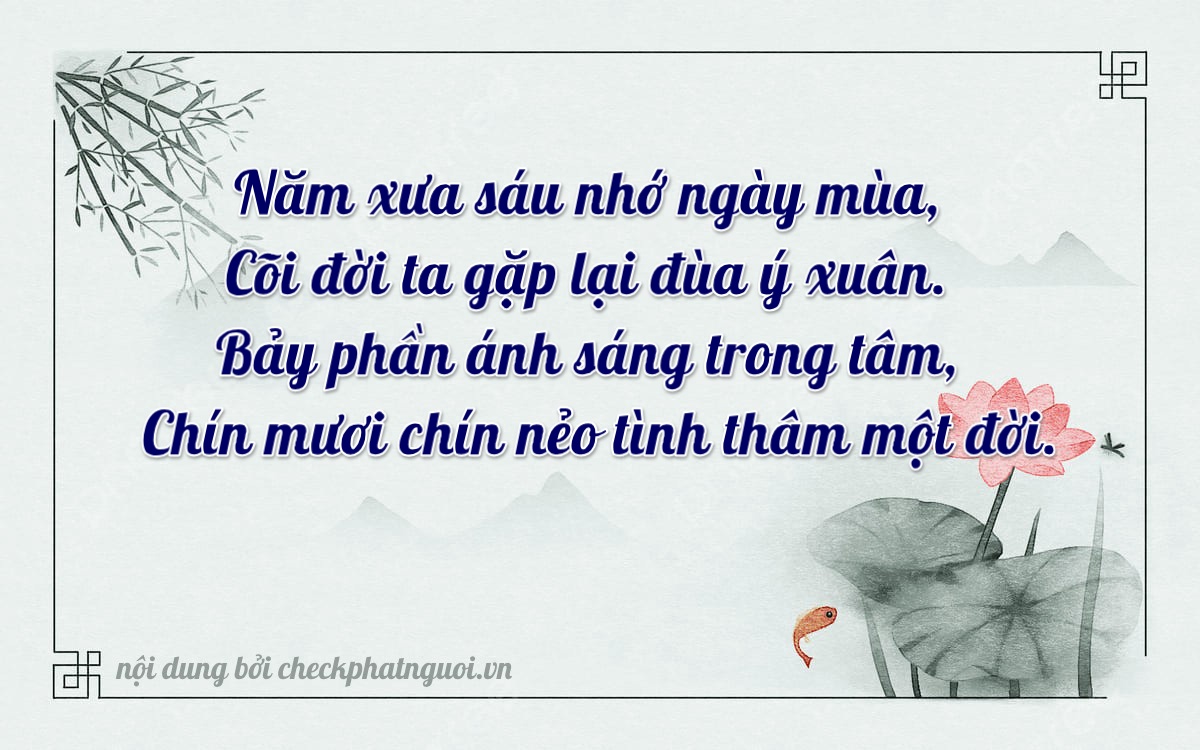 Bài thơ ý nghĩa cho <b>biển số 84AK-05679</b> tại website checkphatnguoi.vn