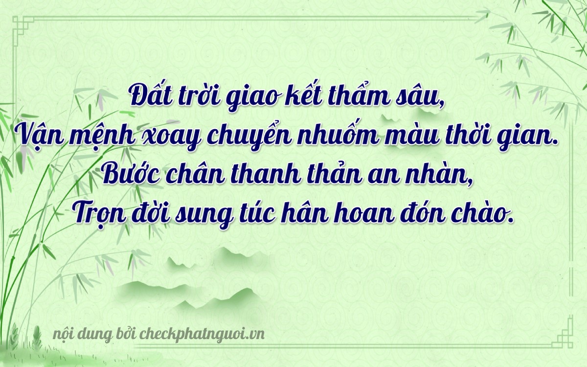 Bài thơ ý nghĩa cho <b>biển số 84AL-07499</b> tại website checkphatnguoi.vn