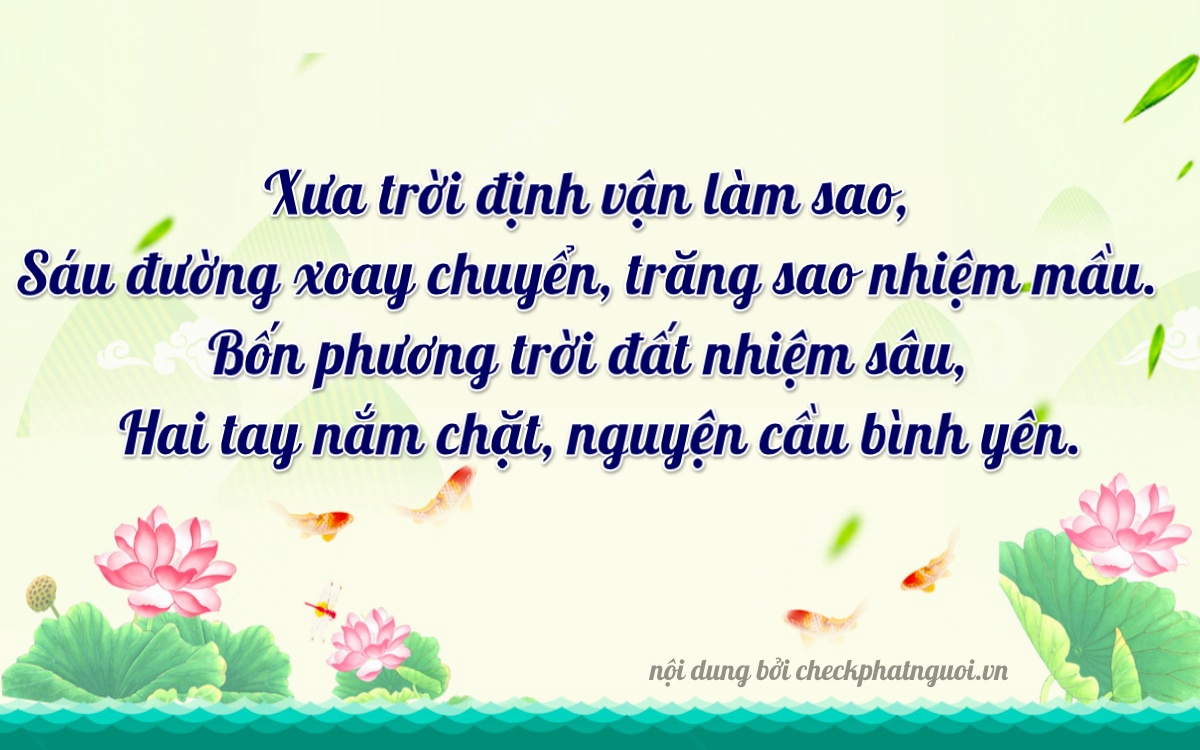 Bài thơ ý nghĩa cho <b>biển số 84AL-09642</b> tại website checkphatnguoi.vn