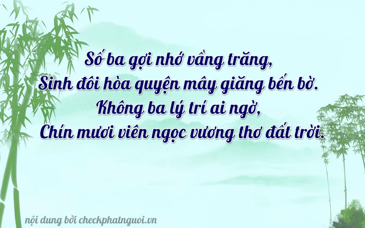 Bài thơ ý nghĩa cho <b>biển số 84B-00390</b> tại website checkphatnguoi.vn