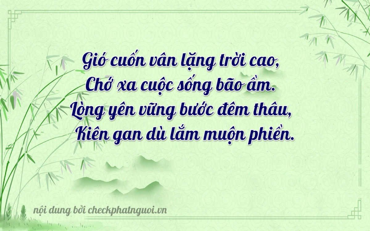 Bài thơ ý nghĩa cho <b>biển số 84B1-43910</b> tại website checkphatnguoi.vn