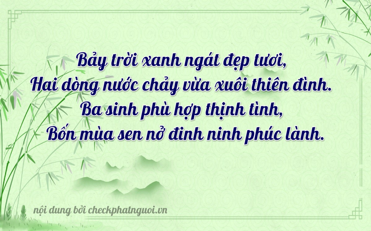 Bài thơ ý nghĩa cho <b>biển số 84B1-72340</b> tại website checkphatnguoi.vn