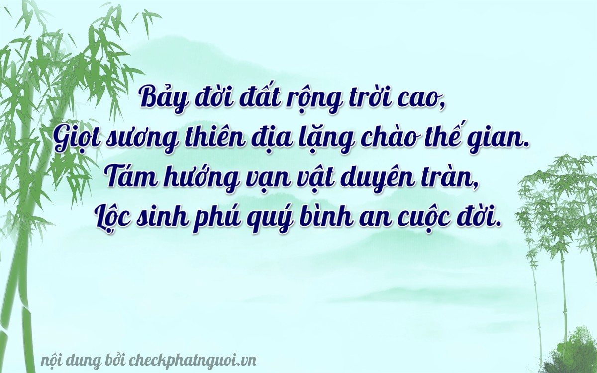 Bài thơ ý nghĩa cho <b>biển số 84B1-78621</b> tại website checkphatnguoi.vn