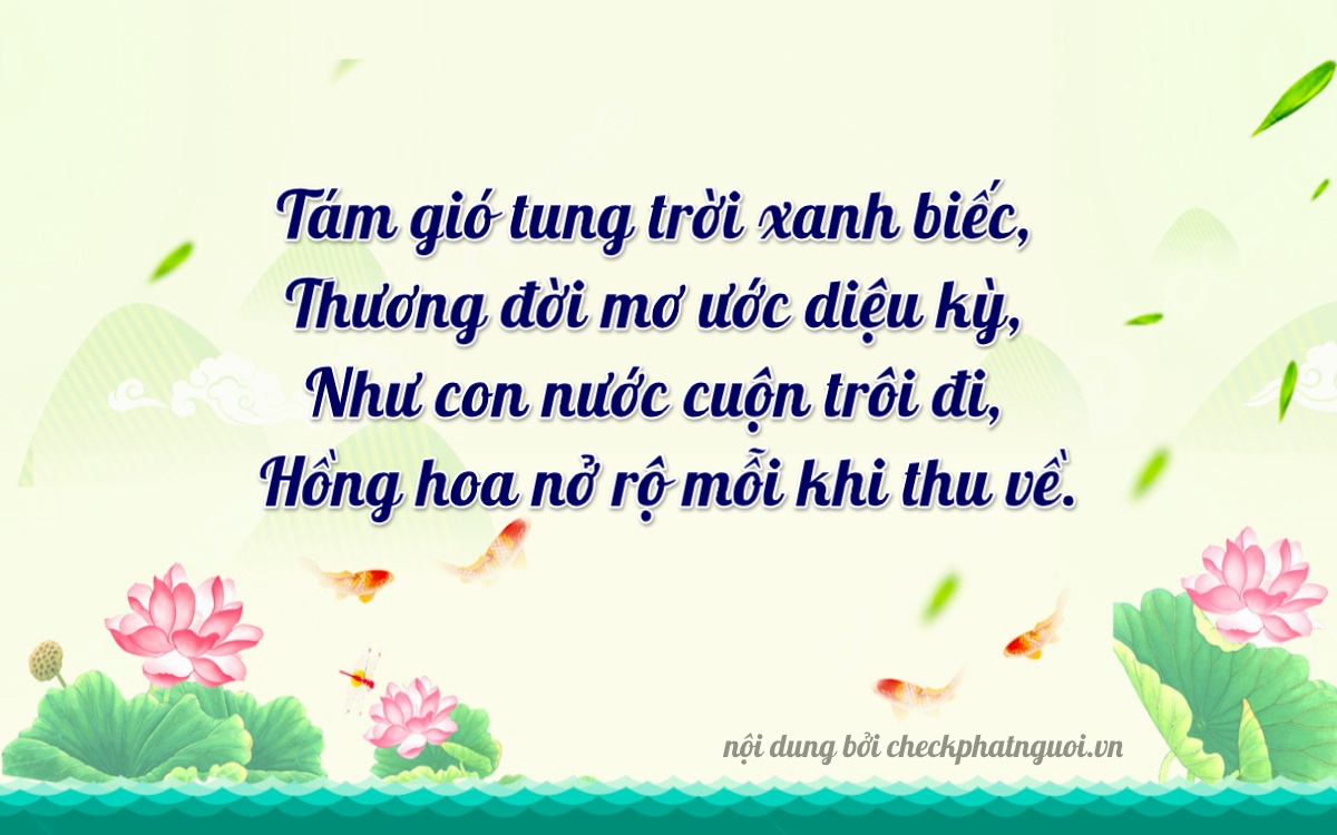 Bài thơ ý nghĩa cho <b>biển số 84B1-81019</b> tại website checkphatnguoi.vn