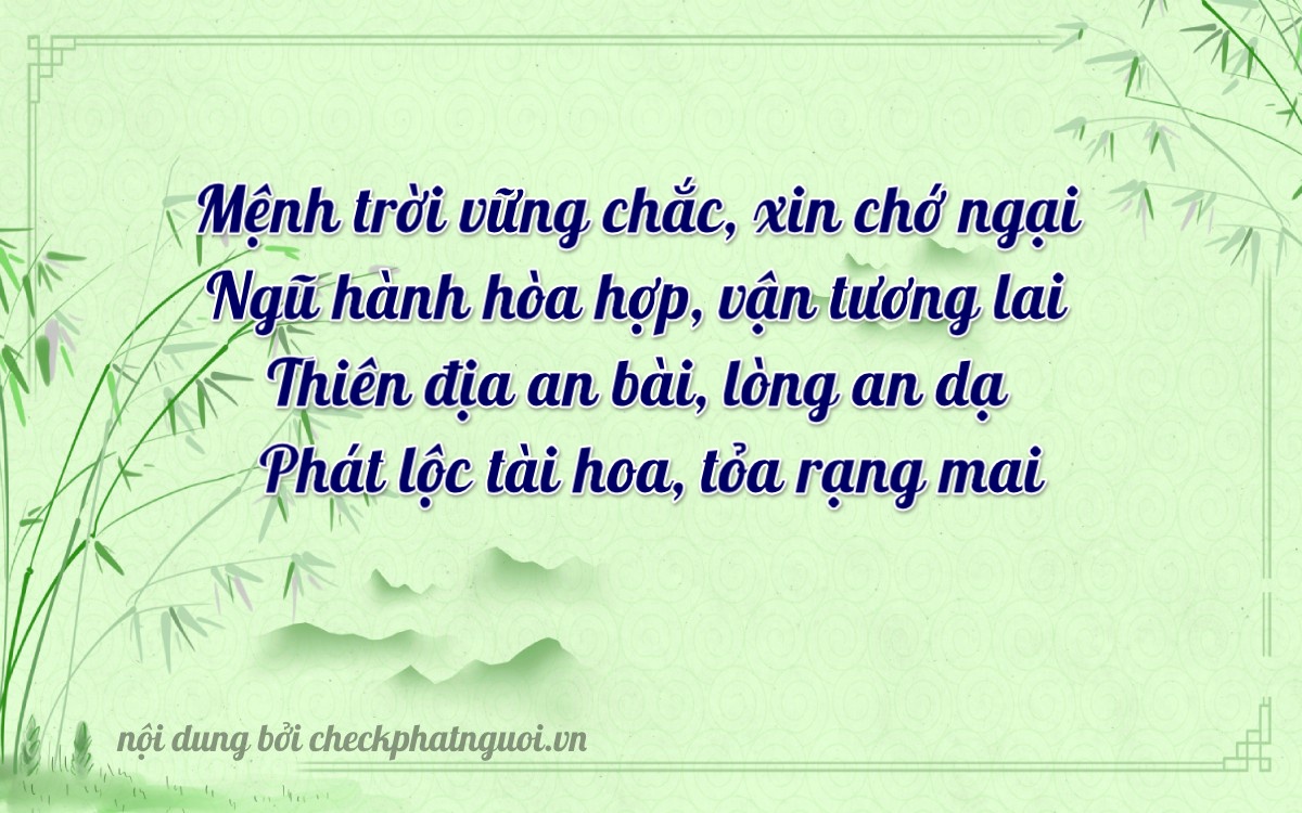 Bài thơ ý nghĩa cho <b>biển số 84B2-05467</b> tại website checkphatnguoi.vn