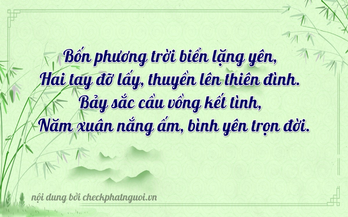 Bài thơ ý nghĩa cho <b>biển số 84B-42705</b> tại website checkphatnguoi.vn