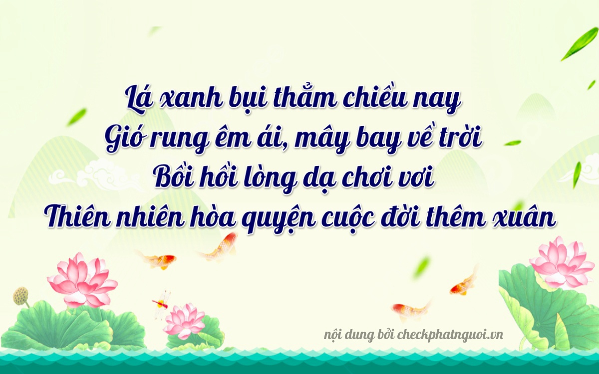 Bài thơ ý nghĩa cho <b>biển số 84C2-11014</b> tại website checkphatnguoi.vn