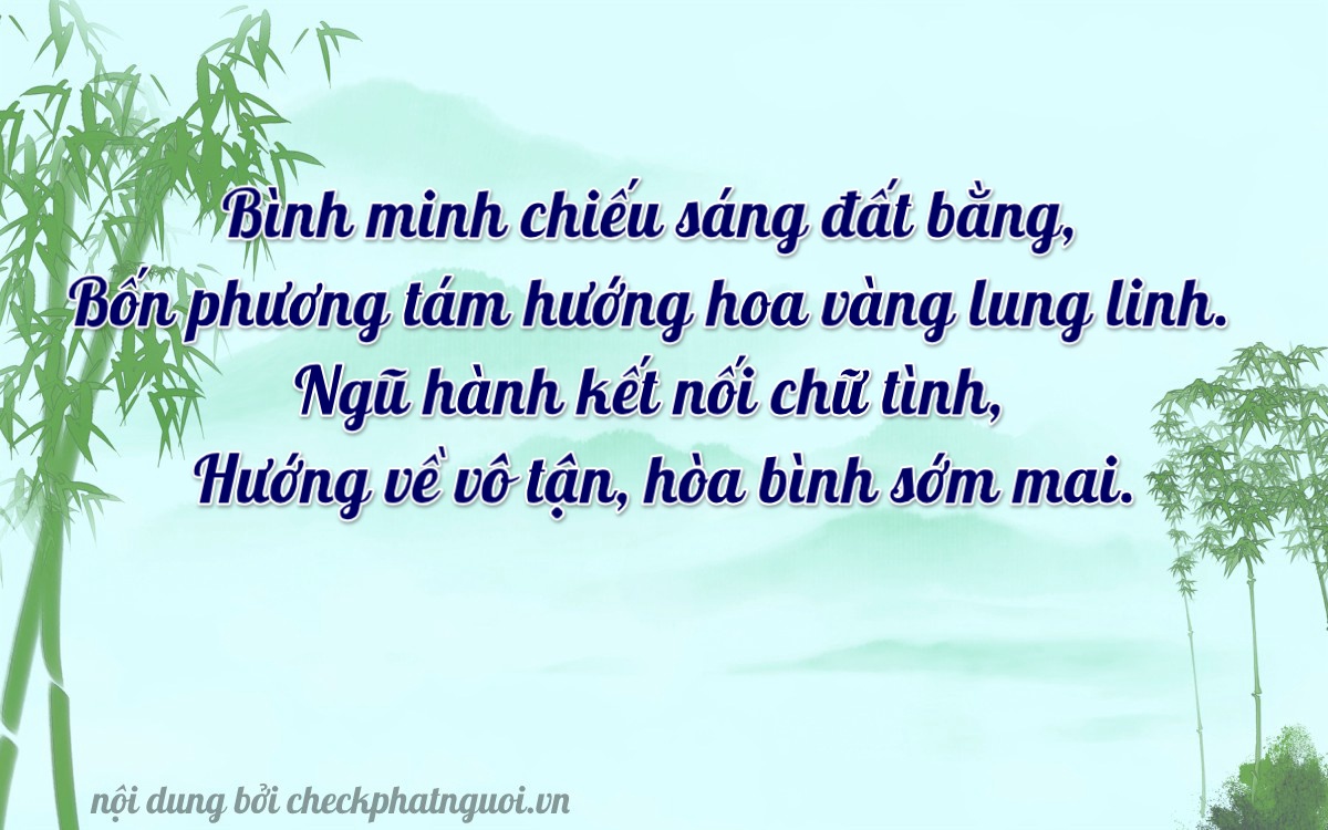 Bài thơ ý nghĩa cho <b>biển số 84E1-15453</b> tại website checkphatnguoi.vn