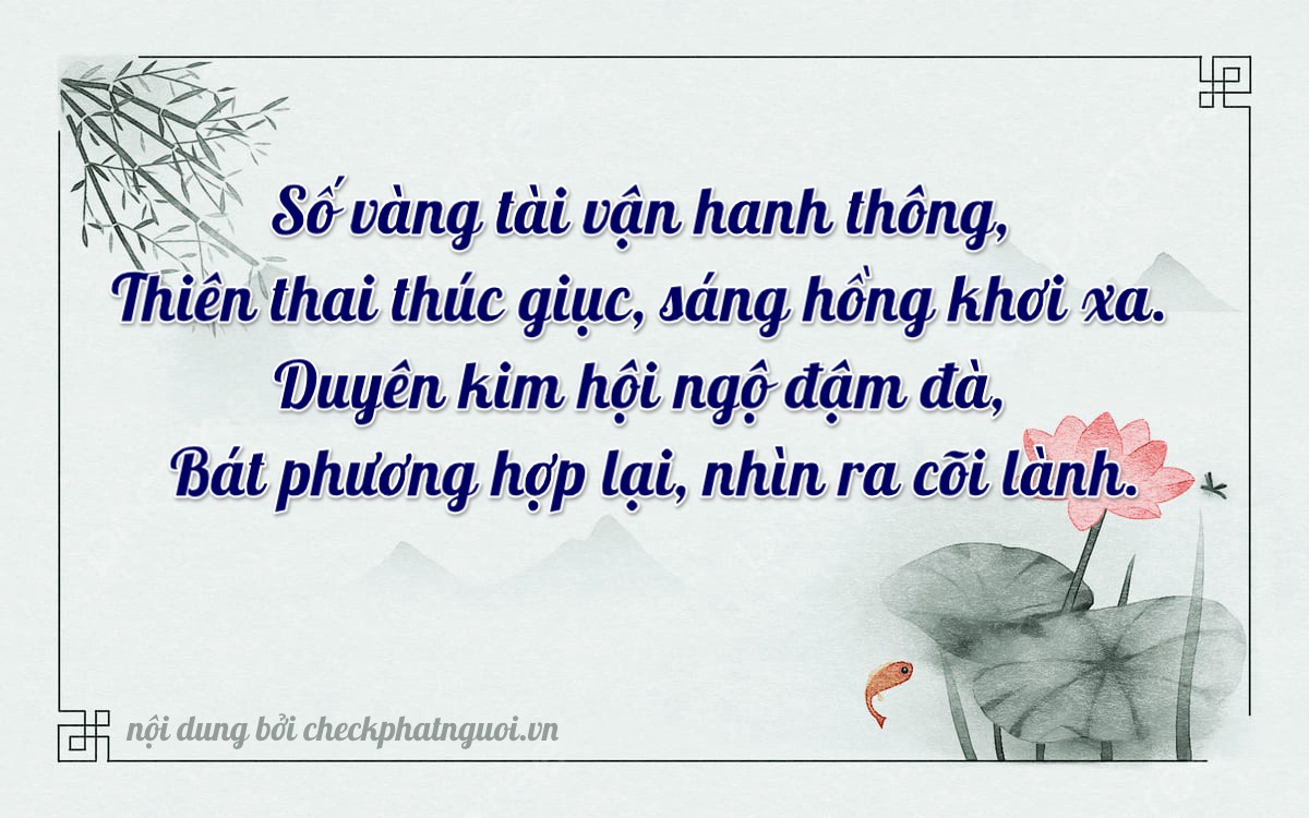 Bài thơ ý nghĩa cho <b>biển số 84E1-36585</b> tại website checkphatnguoi.vn