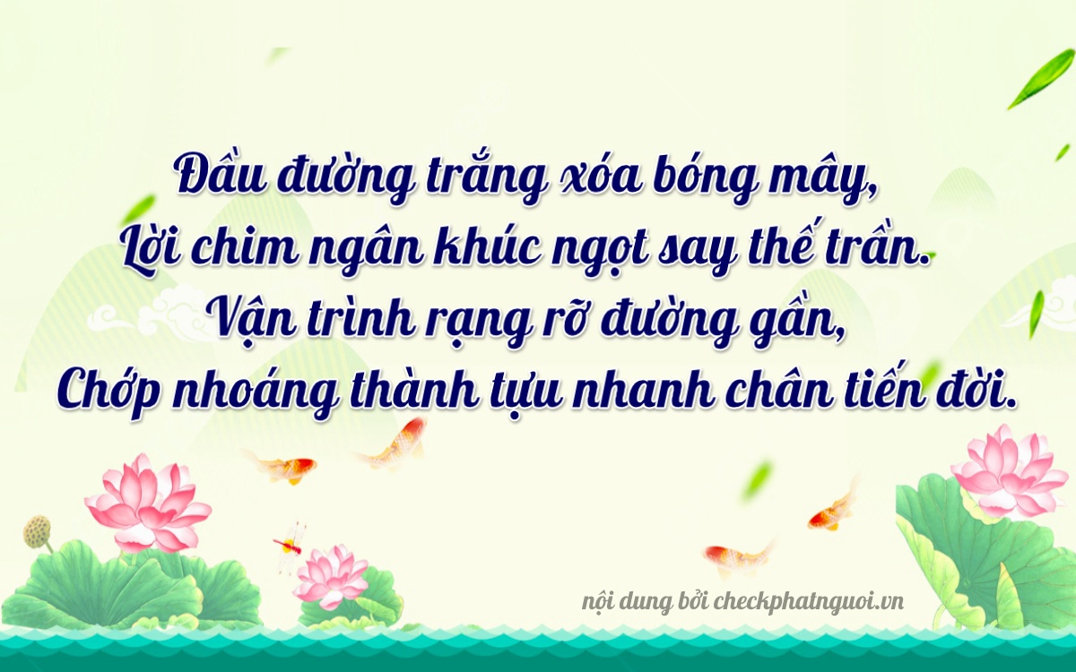 Bài thơ ý nghĩa cho <b>biển số 84F1-00286</b> tại website checkphatnguoi.vn