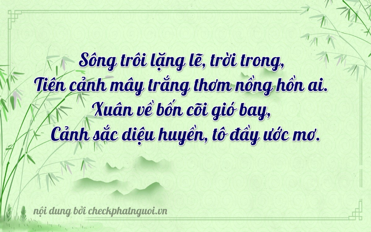 Bài thơ ý nghĩa cho <b>biển số 84F1-23129</b> tại website checkphatnguoi.vn