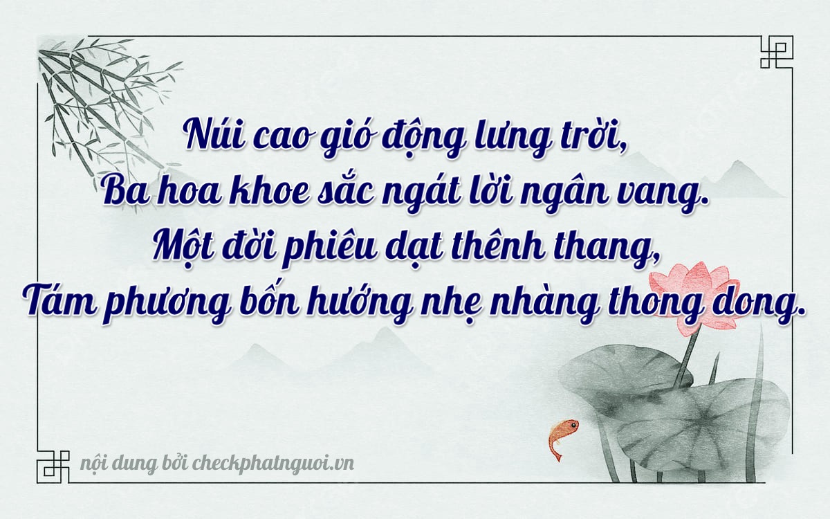 Bài thơ ý nghĩa cho <b>biển số 84F1-33138</b> tại website checkphatnguoi.vn