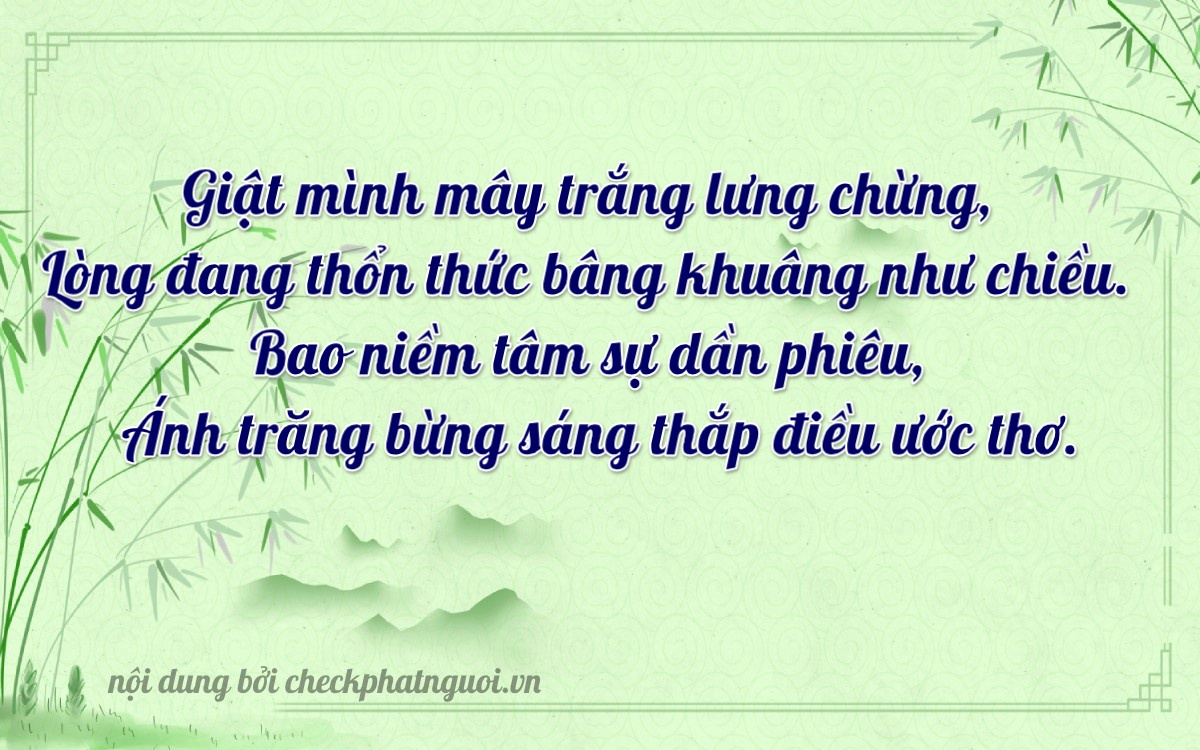 Bài thơ ý nghĩa cho <b>biển số 84G1-37582</b> tại website checkphatnguoi.vn